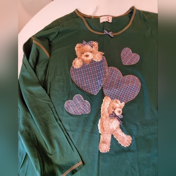 Vintage La Senza Lingerie Country Grandma Teddy Bear Night Gown NWT - Picture 2 of 9